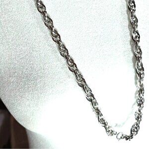 Necklace Sarah Coventry Silver-Tone Rope Chain Womens Jewelry minimalist neutral